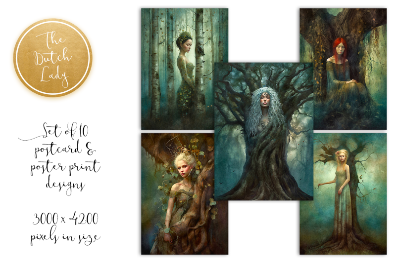 nordic-tree-girls-postcards-amp-art-prints