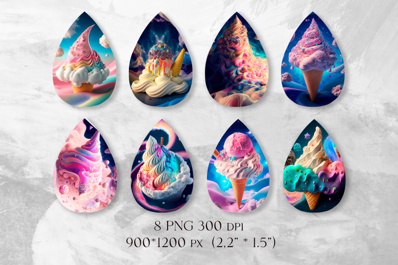 ice-cream-earrings-sublimation-teardrop-earring-template-png