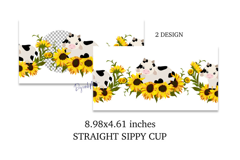 cow-sunflower-12-oz-sippy-cup-sublimation-png