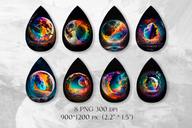 rainbow-moon-earring-sublimation-teardrop-earrings-template