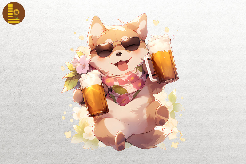 cute-dog-loves-beer-summertime