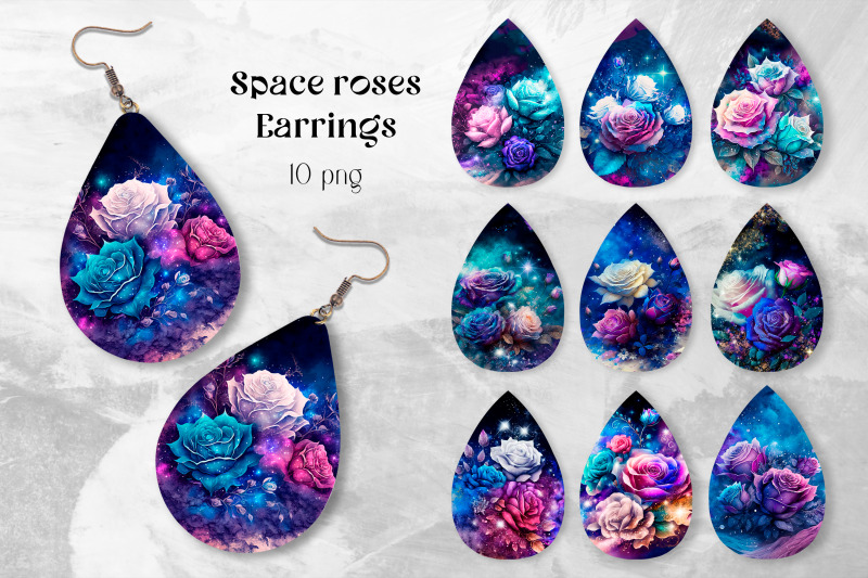 galaxy-roses-earrings-sublimation-teardrop-earring-template