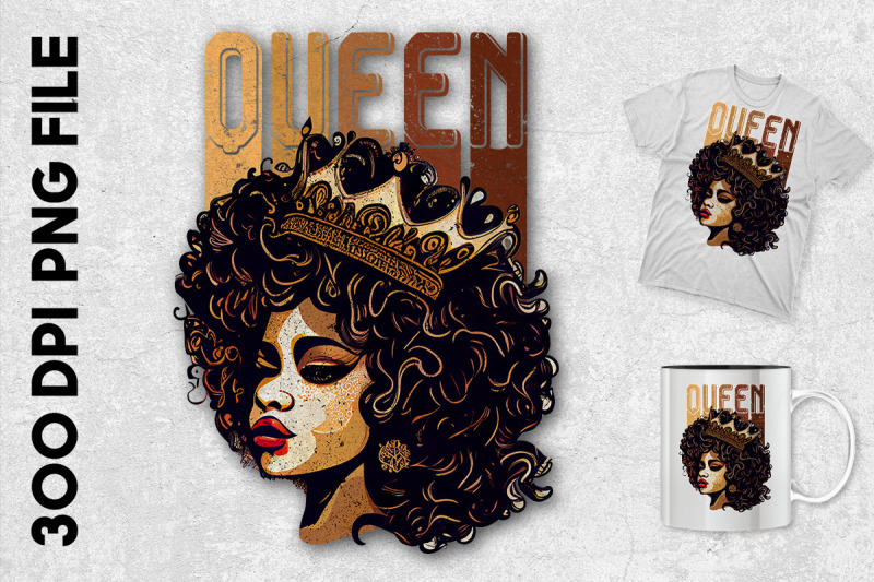 black-queen-with-crown-on-her-head