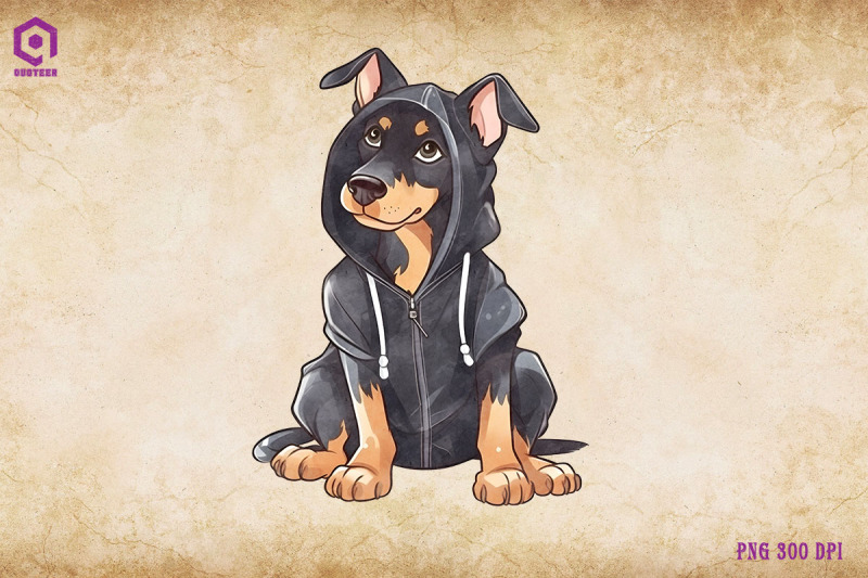 doberman-pinscher-dog-wearing-hoodie