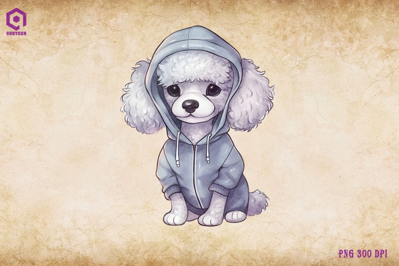 poodle-dog-wearing-hoodie