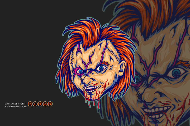 creepy-chucky-doll-head-childs-play-illustration