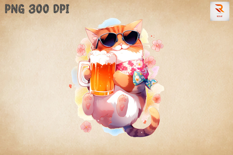 cute-cat-loves-beer-summertime-4