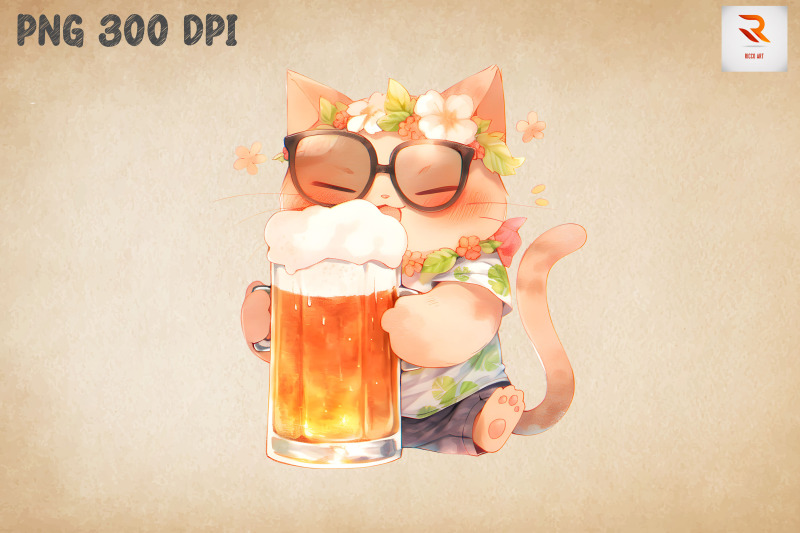 cute-cat-loves-beer-summertime-6