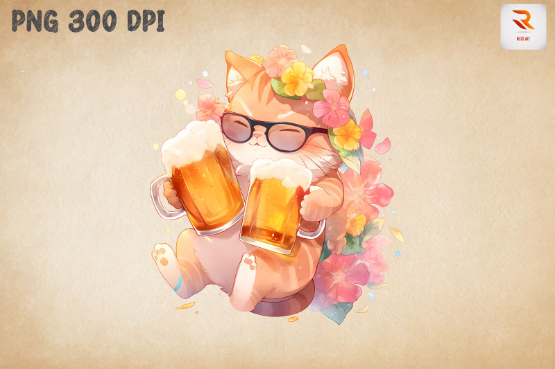 cute-cat-loves-beer-summertime-18