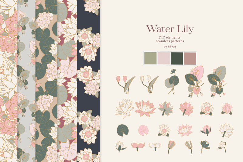 water-lily-clipart-amp-patterns