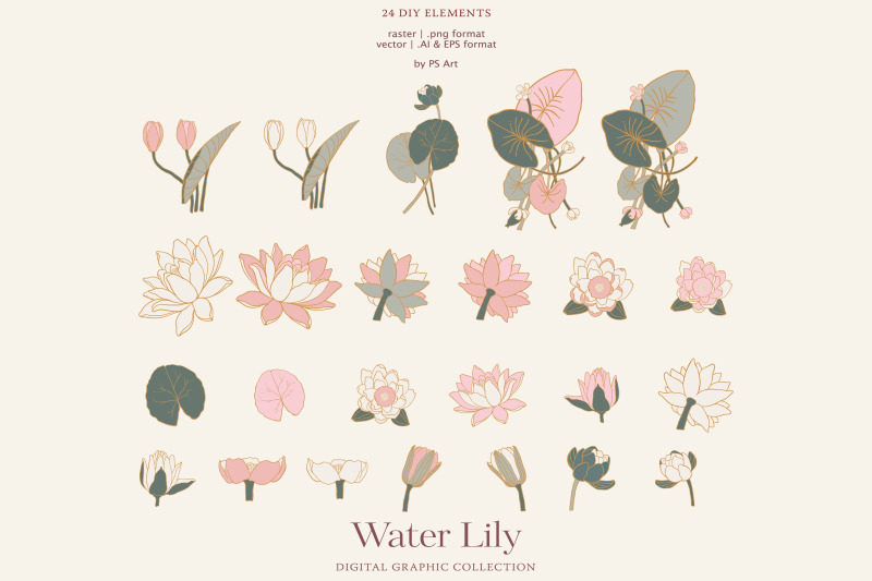 water-lily-clipart-amp-patterns