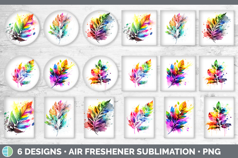 rainbow-ash-leaves-air-freshener-sublimation-car-freshener-designs-b