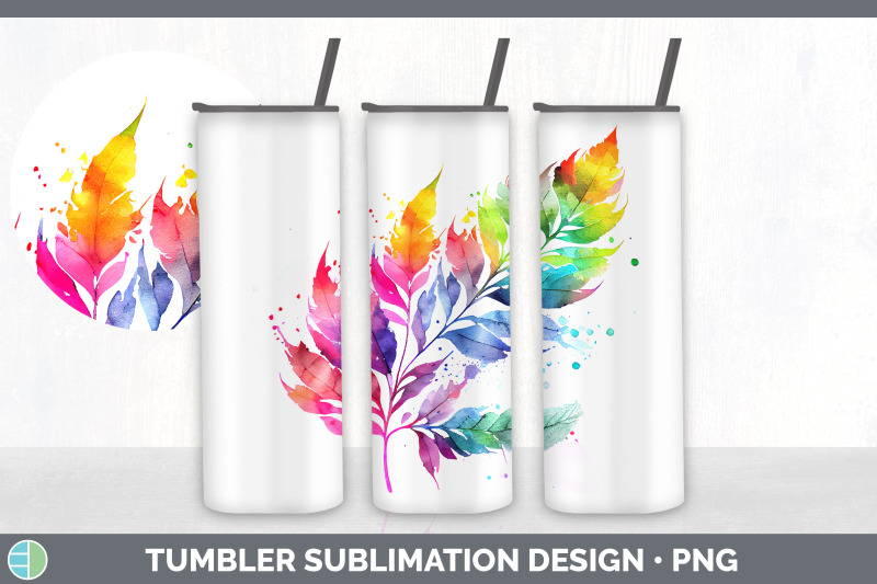 rainbow-ash-leaves-tumbler-sublimation-20-oz-skinny-tumbler-designs