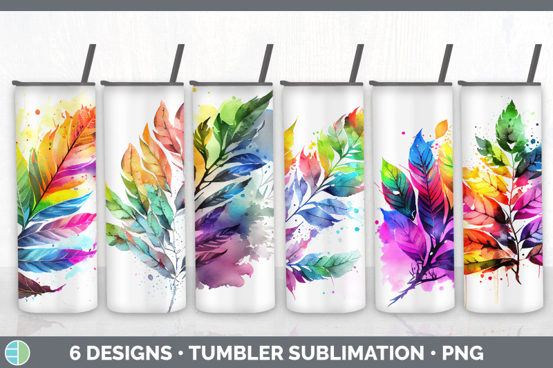 rainbow-ash-leaves-tumbler-sublimation-20-oz-skinny-tumbler-designs