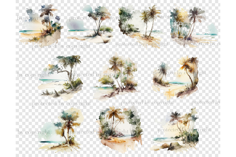 tropical-landscape-clipart-summer-paradise-backgrounds