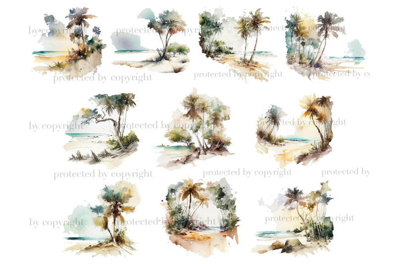 tropical-landscape-clipart-summer-paradise-backgrounds