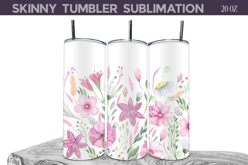 wildflowers-tumbler-sublimation