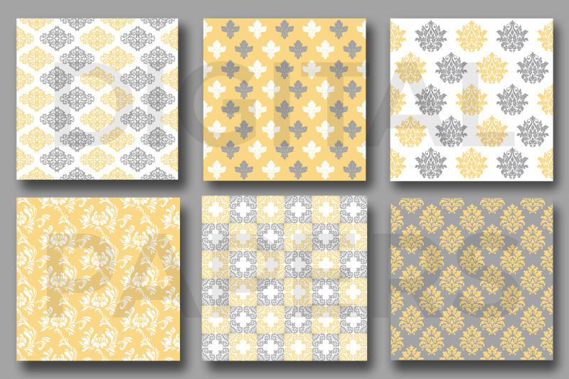 grey-amp-yellow-damask-pattern-digital-papers