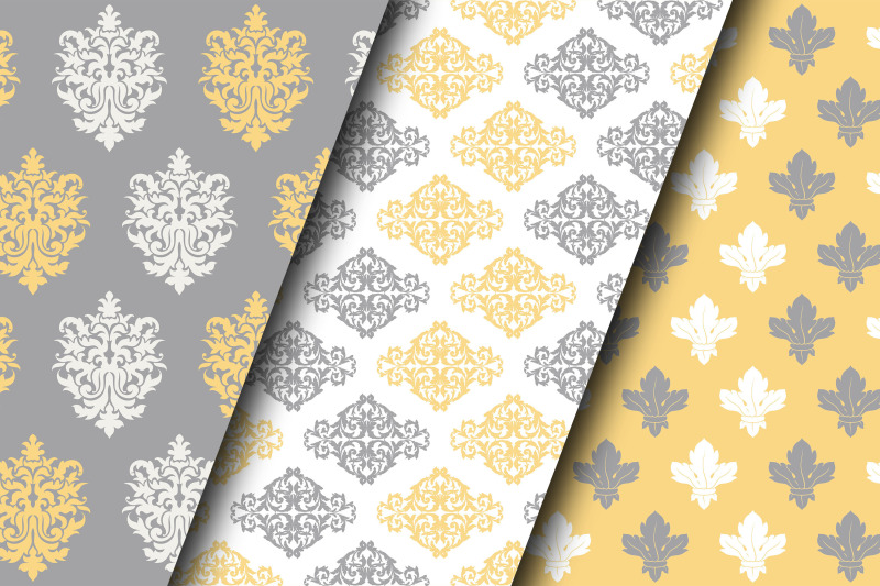 grey-amp-yellow-damask-pattern-digital-papers