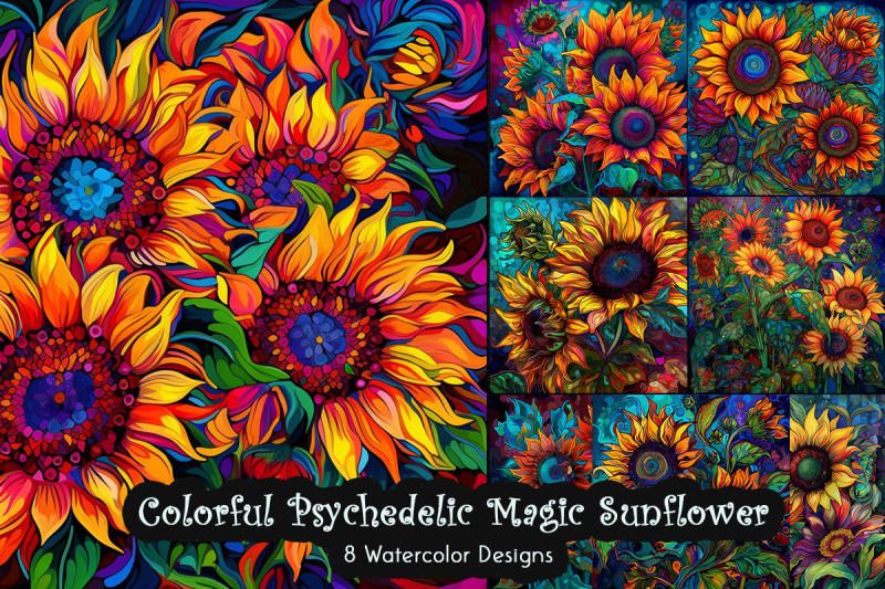 colorful-psychedelic-magic-sunflower