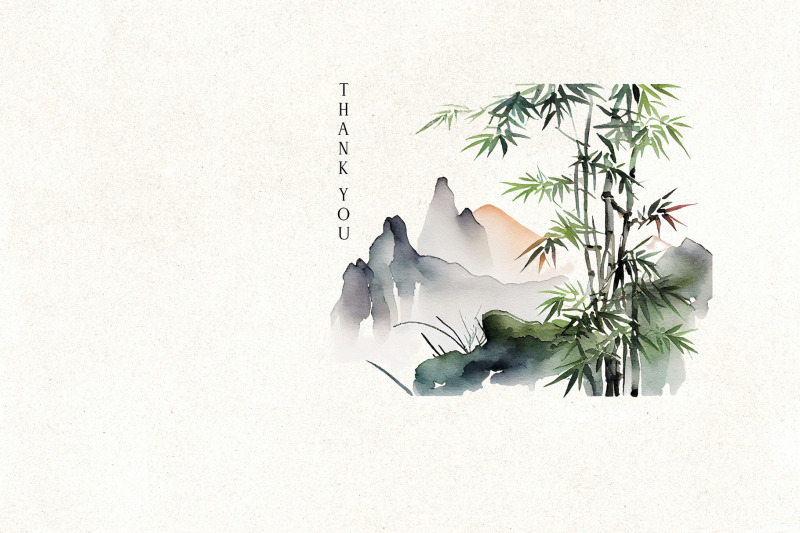 watercolor-bamboo-nature-landscapes