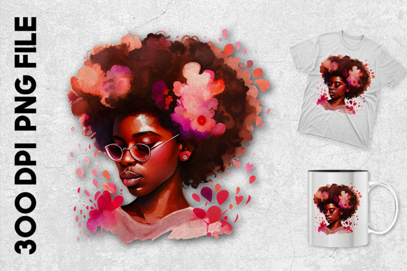 black-girl-with-afro-hair-full-of-hearts