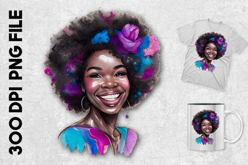 a-black-woman-afro-hair-and-flower