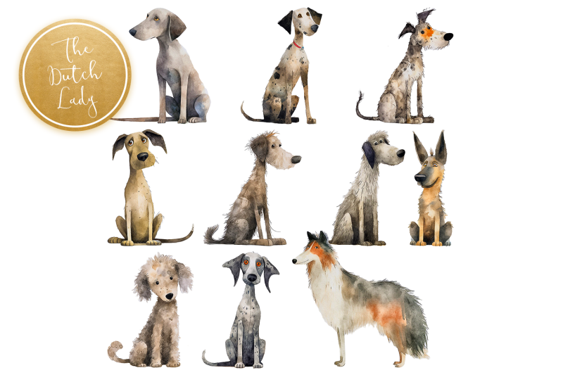 cute-dog-illustrations-clipart-set