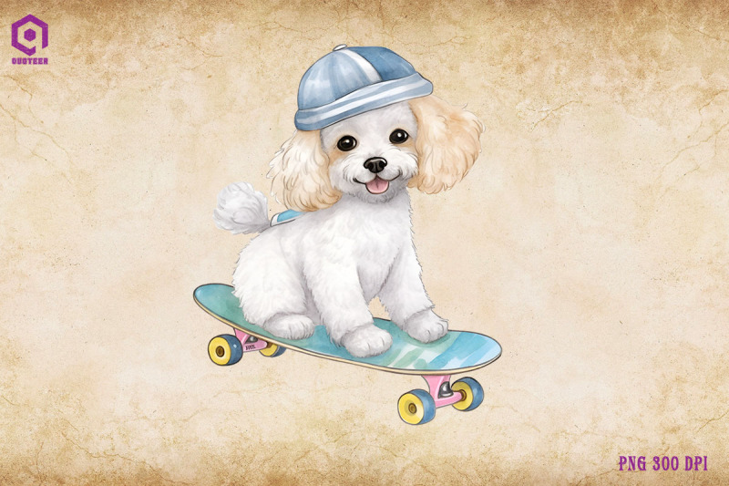 poodle-dog-skateboarding