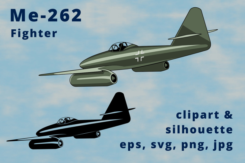 me-262-german-jet-fighter-plane-clipart