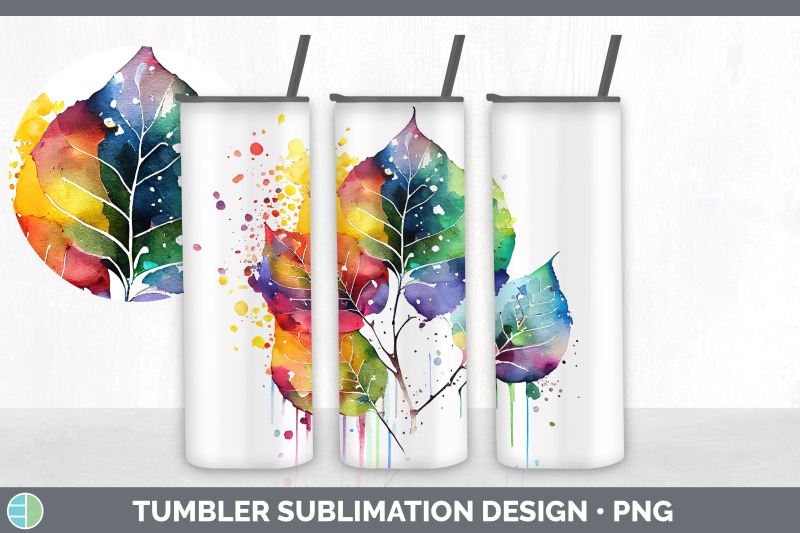 rainbow-aspen-leaves-tumbler-sublimation-20-oz-skinny-tumbler-design