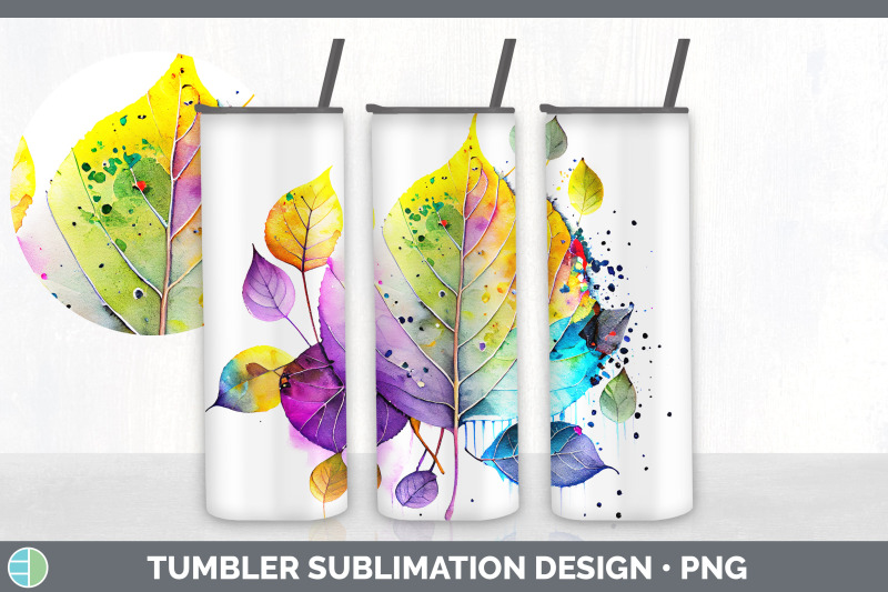 rainbow-aspen-leaves-tumbler-sublimation-20-oz-skinny-tumbler-design