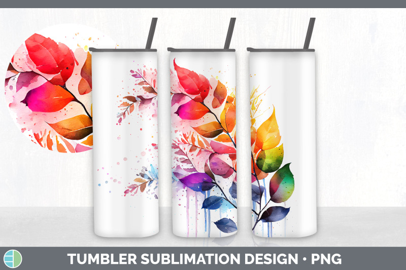 rainbow-birch-leaves-tumbler-sublimation-20-oz-skinny-tumbler-design