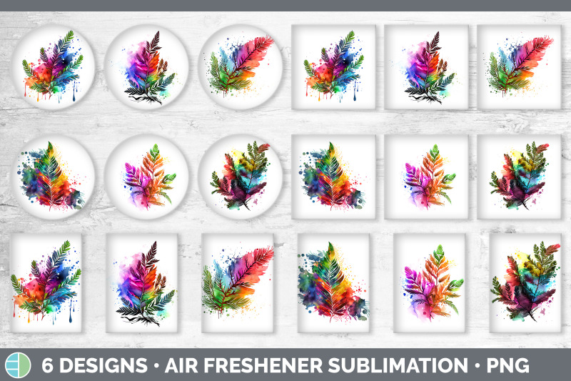 rainbow-cedar-needles-air-freshener-sublimation-car-freshener-design