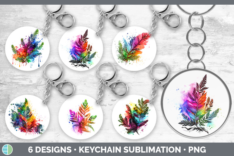 rainbow-cedar-needles-keychain-sublimation-keyring-designs-bundle