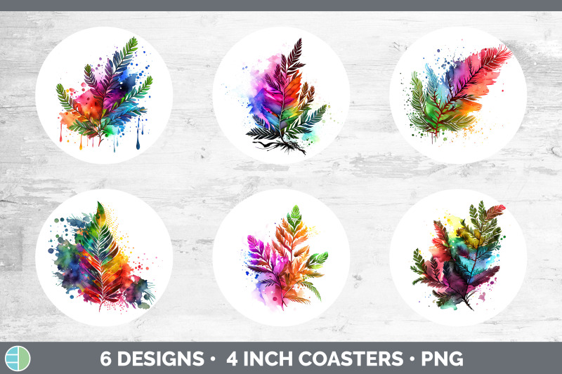 rainbow-cedar-needles-round-coaster-sublimation-coaster-designs-bund