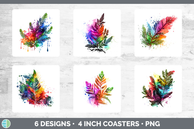 rainbow-cedar-needles-square-coaster-sublimation-coaster-designs-bun