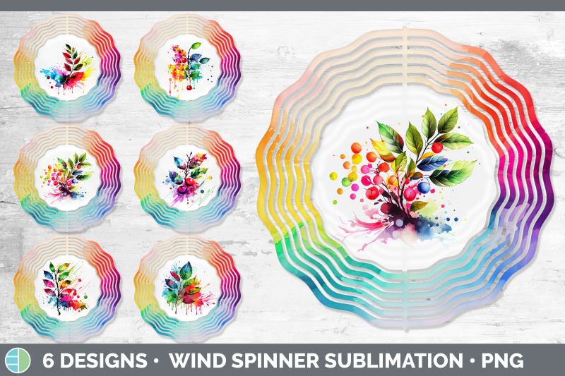 rainbow-cherry-leaves-wind-spinner-sublimation-spinner-designs-bundl