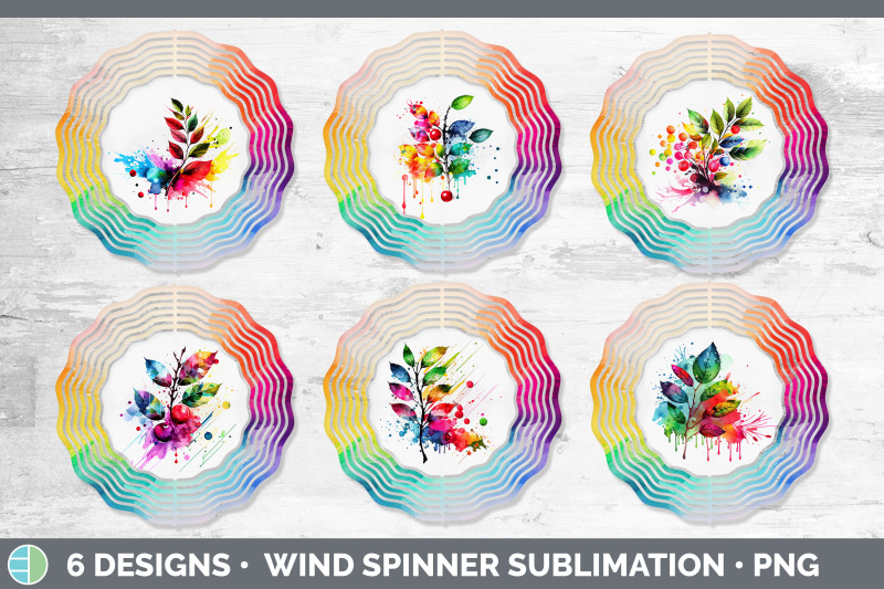 rainbow-cherry-leaves-wind-spinner-sublimation-spinner-designs-bundl