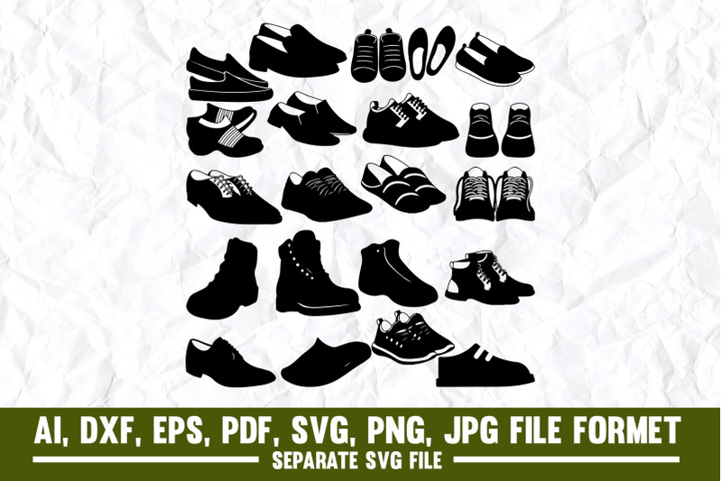 shoe-men-vector-boot-women-symbol-walking-black-and-white-spor