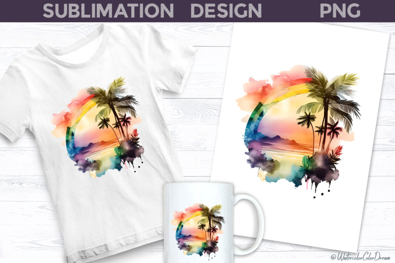 palm-beach-sublimation-i-tropical-beach-t-shirt-design