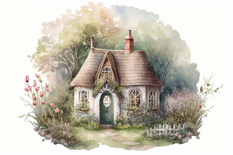 spring-cottage-watercolor-collection