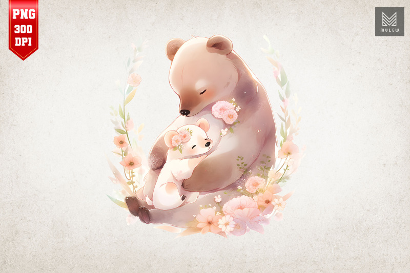 mother-bear-amp-baby-bear-watercolor-2