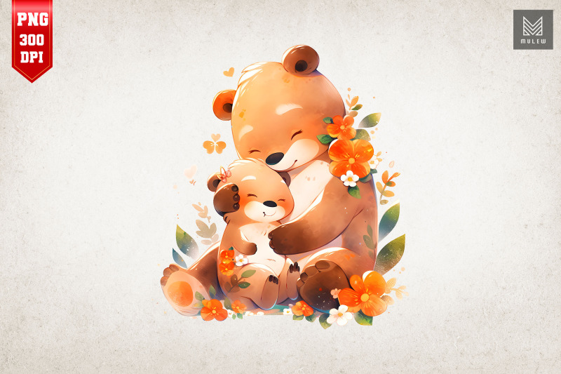 mother-bear-amp-baby-bear-watercolor-10