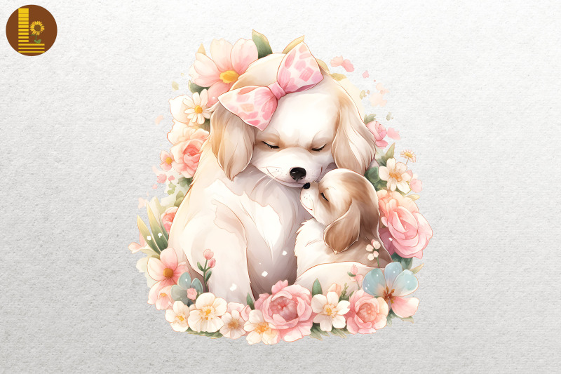 mother-dog-amp-baby-dog-watercolor-11