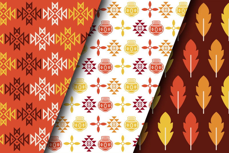 native-american-pattern-digital-papers