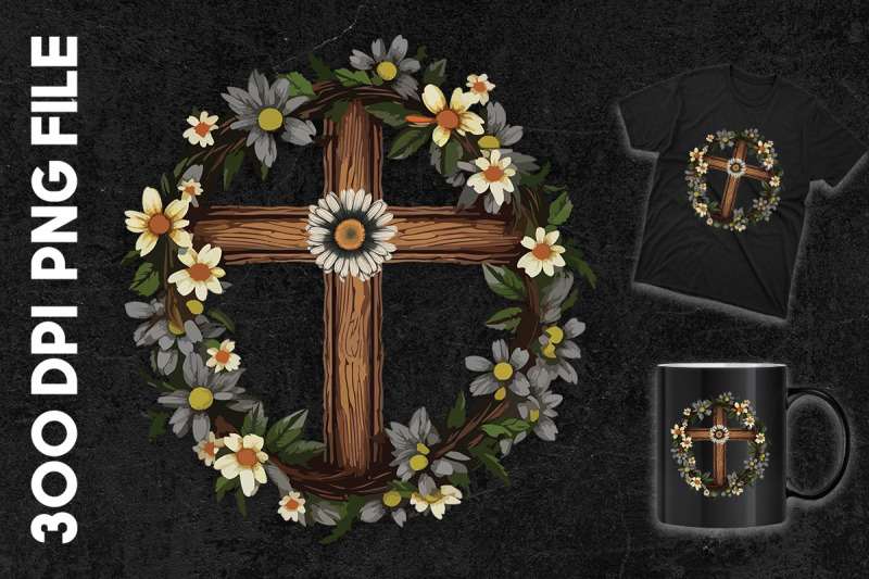 a-cross-with-flowers-wreath