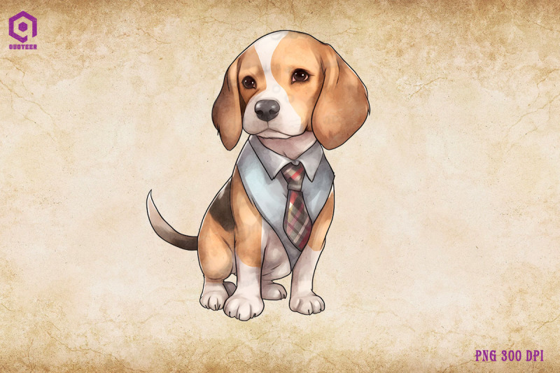 beagle-dog-wearing-tie