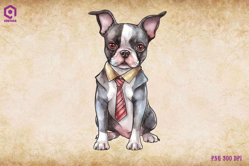 boston-terrier-dog-wearing-tie