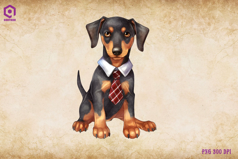 doberman-pinscher-dog-wearing-tie